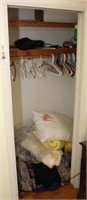 contents of closet in bedroom to include but not