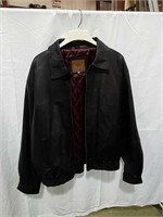 Leather jacket with genuine leather label size XL