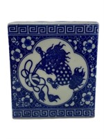Chinese Blue And White Ceramic Opium Pillow