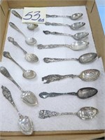 (14) Sterling Silver Souvenir Spoons