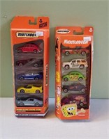 (2) Matchbox 5 Pack Cars, Nickelodeon and Mattel