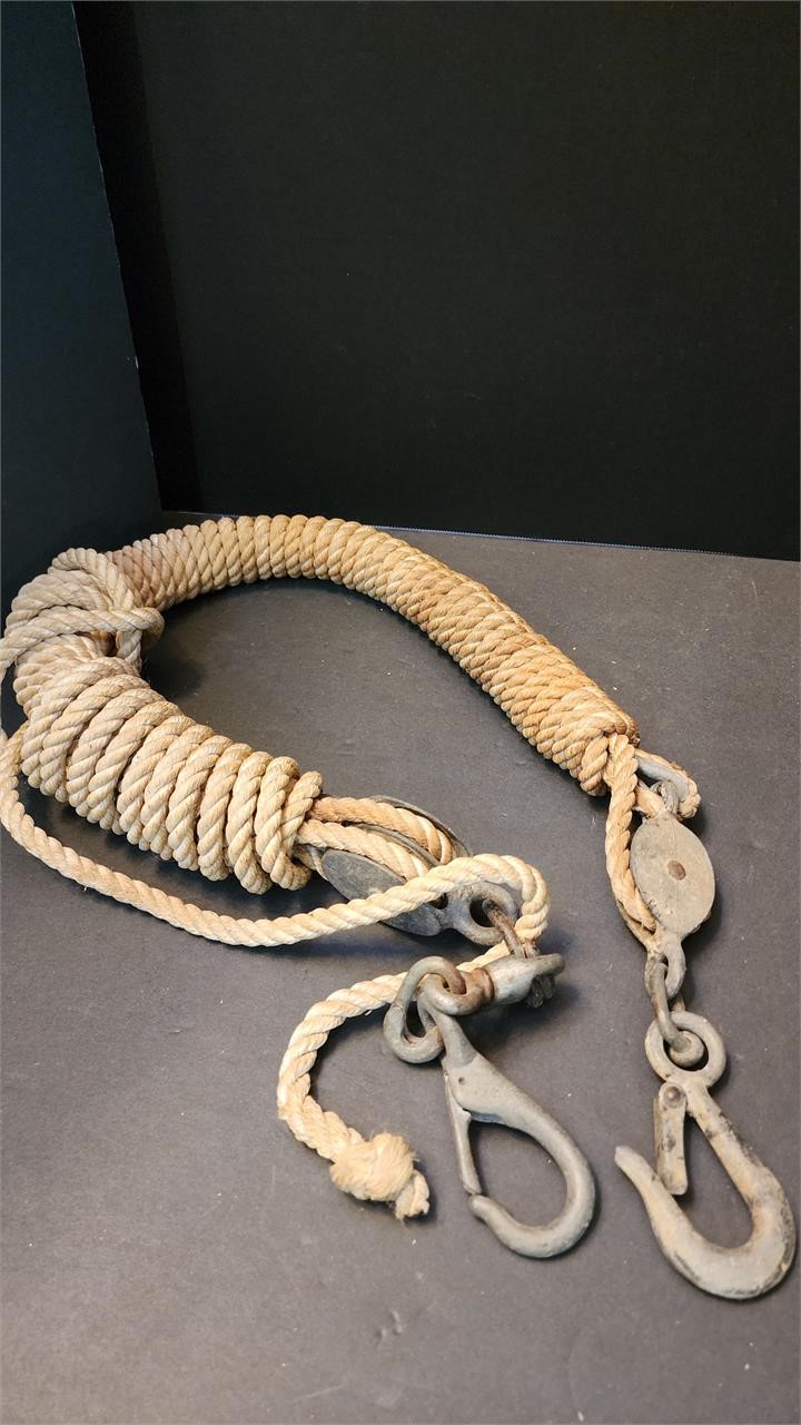 Antique Block and Tackle Rope