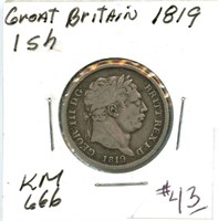 Great Britain 1819 One Shilling - Silver