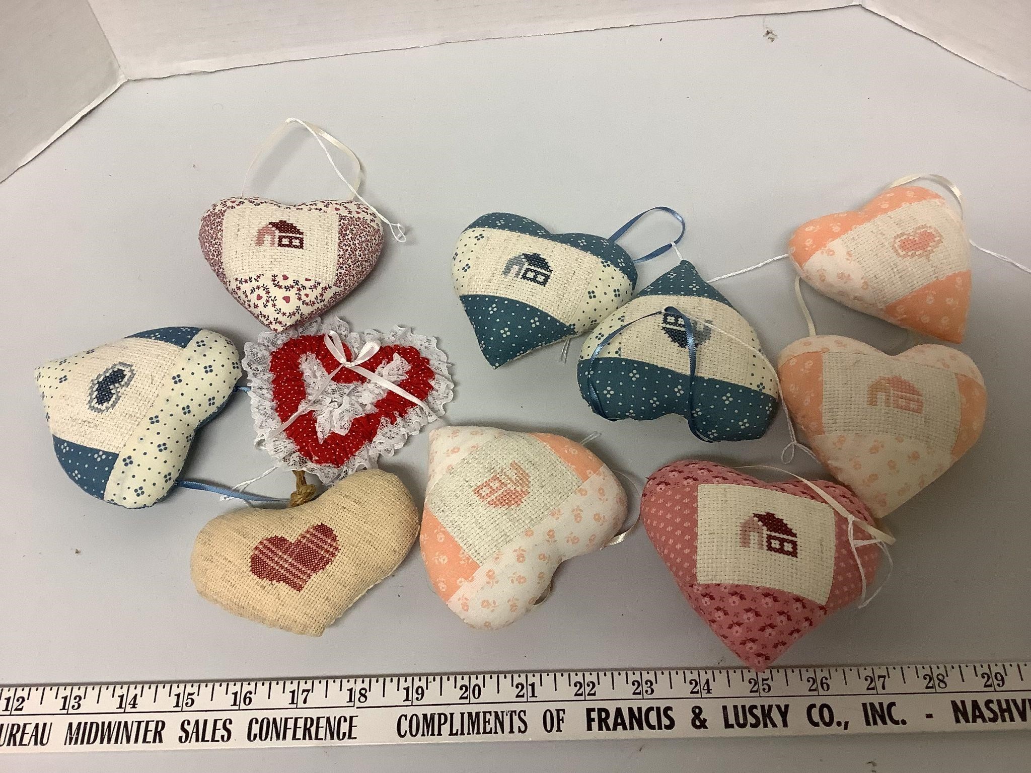 small heart pillows ornaments