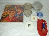 Boy Scouts Collectibles- Puzzle, Canteen, Plates,s