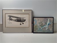 Wall Art, 2 PC's, Airplanes