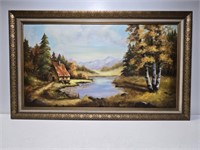 Frank Alta Framed Oil Painting on Canvas
