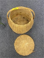 Rare Wicker Basket w/ Lid