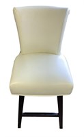 White Leather Swivel Chair *pre-owned/leather