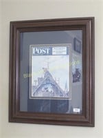 Framed Norman Rockwell Post Cover