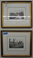 Framed Pair of Hunting Pictures