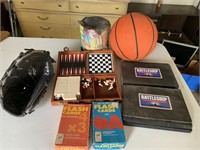 Basketball, Baseball Glove, Games