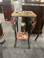 Floral design, metal painted table