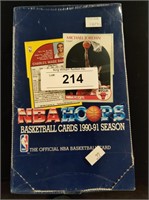 Sealed box NBA hoops 90-91 trading cards