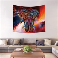 Elephant Tapestry - Multicolour/Red