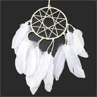 Dream Catcher - Leather Lace Netting - White