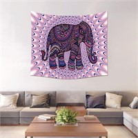 Pink Elephant Tapestry Wall Hanging
