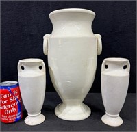 Pfaltzgraff Pottery #145 Vase & White Urn Vase-Lot