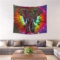 Bright Elephant Tapestry - Multicoloured