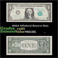 1988A $1Federal Reserve Note Grades Gem CU