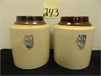 (2) White Hall Canning Jars