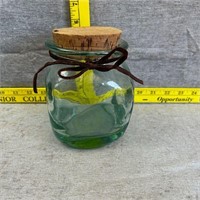 Decorative Round Glass w/Cork in the Top