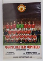 Rare 1979 Manchester United Soccer Team Poster