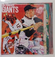 4pc 1971 Baseball Team Theme Art Poster Lot