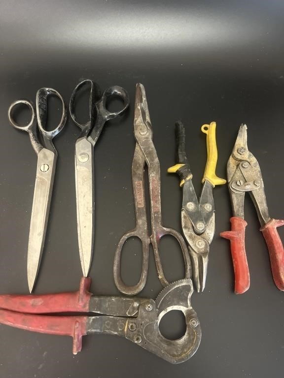 (6) - Large Scissors, Cutters Snips, Shears