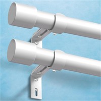 2 Pack Heavy Duty Curtain Rods 48-84 Inch.