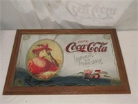 Coca Cola Mirror Ad 17 1/2" T x 24 1/2" W