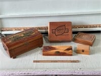 COLLECTION OF WOOD BOXES