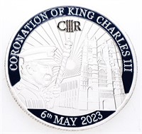 Coronation of King Charles III Silver Medallion Ma