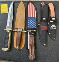 Five Knives with Sheaths