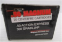 (20) Rounds of .50 magnum action express 300GR