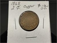 1868 2¢ Coin