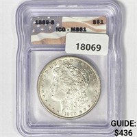 1889-S Morgan Silver Dollar ICG MS61