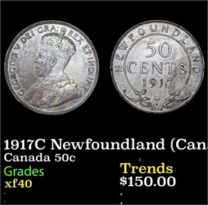 1917C Newfoundland (Canada Provincial) 50 Cents Si