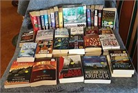 Paperback books and a puzzle
