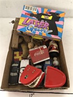 Flat of Misc VTG Toys