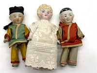 Miniature Porcelain Dolls 4.25” and Smaller