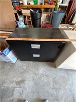 black metal filing cabinet-2 drawer