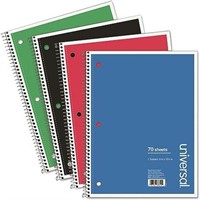 Universal Spiral Notebooks 4-Pack 1 Subj.
