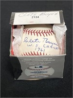 Clete Boyer Autographed Baseball 1961 World