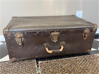 Vintage Aluminum Luggage Storage Crate Trunk