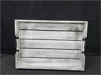 White Distressed serving tray