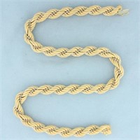 Italian Oversized Rope and Box Link Chain Necklace