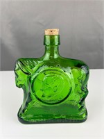 1968 Herbert Hoover green glass decanter