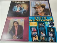 4 Records Incl Charlie Pride & Elvis