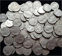 Lot of (100) Random Date Buffalo Nickels